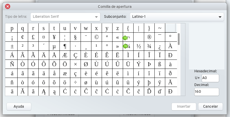 Sustitución de comillas